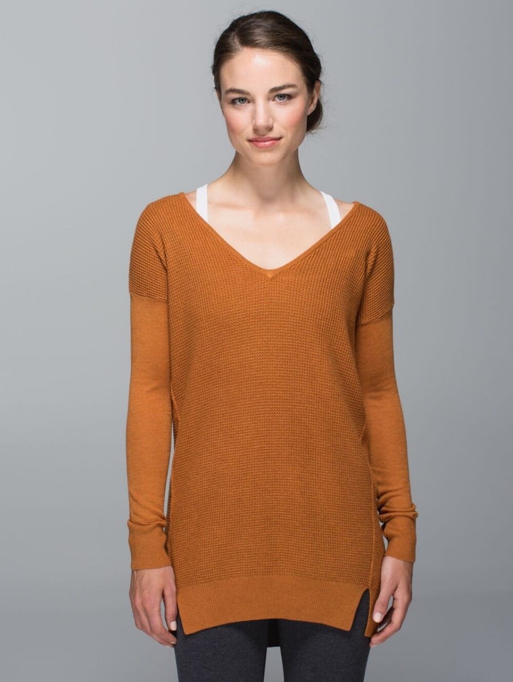 Lululemon The Sweater Life Heathered Spicy Pumpkin Size: 2